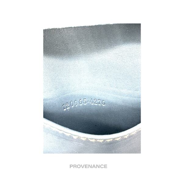 🔴 Gucci Card Holder Wallet - Powder Blue Guccissima Leather - Picture 7 of 7